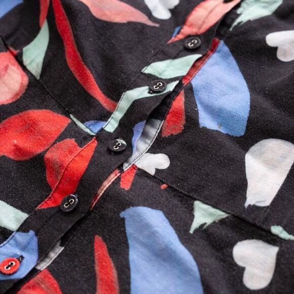 Hunter Bell Anderson Black Floral Linen Dress - Size 4 - Picture 6 of 6